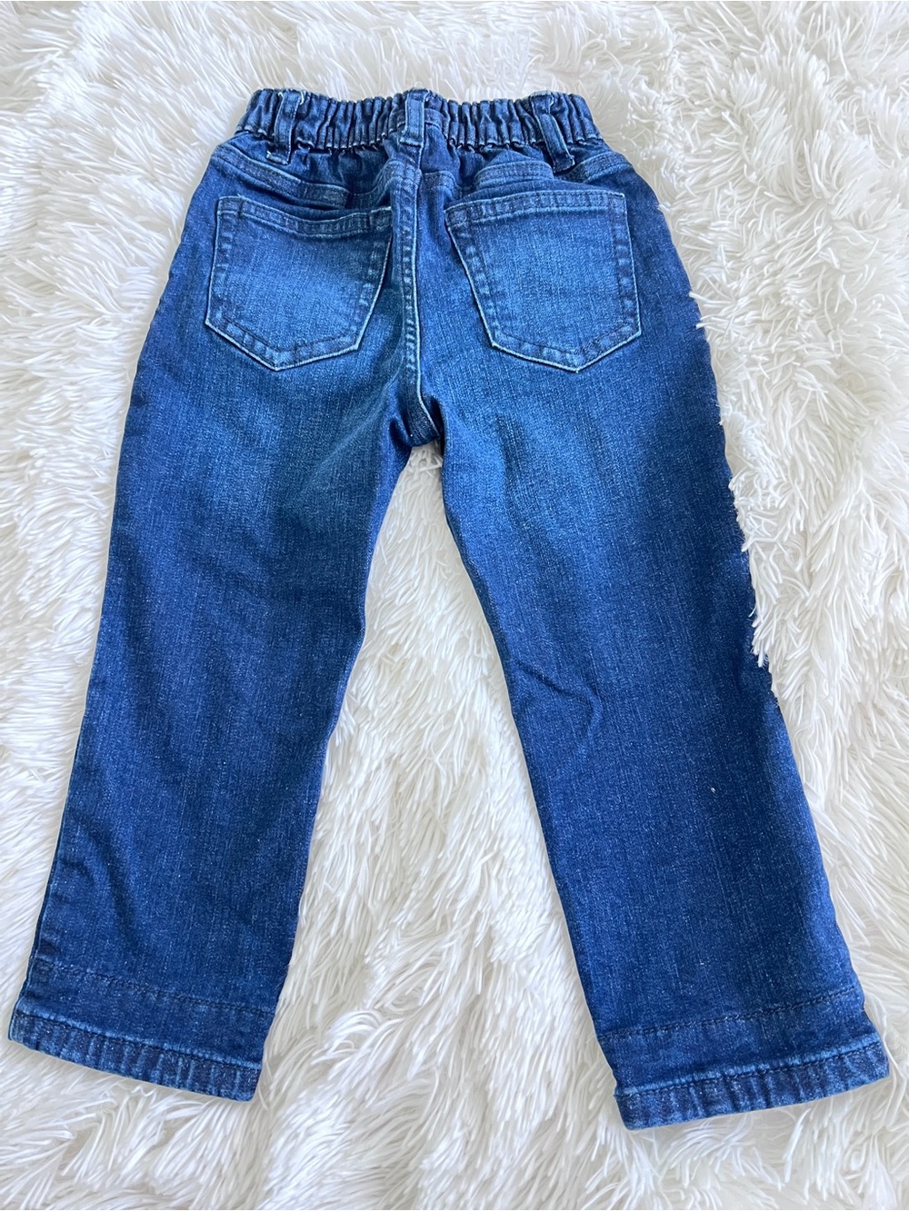 Janie and Jack Blue Elastic-Waist Straight Jeans